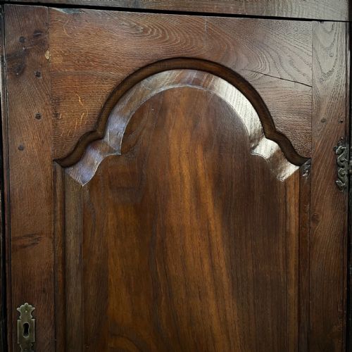 ATTRACTIVE ANTIQUE GEORGIAN OAK HANGING CORNER CABINET - ADDITIONAL PHOTO 8