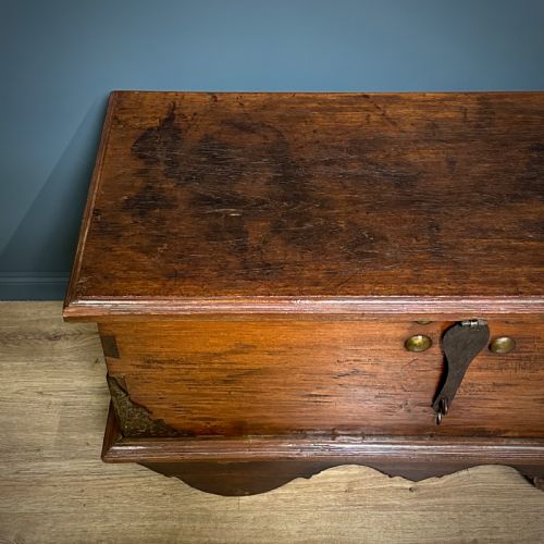 ANTIQUE VICTORIAN LARGE RUSTIC TEAK GEROBOG MARRIAGE CHEST ON WHEELS - ADDITIONAL PHOTO 13