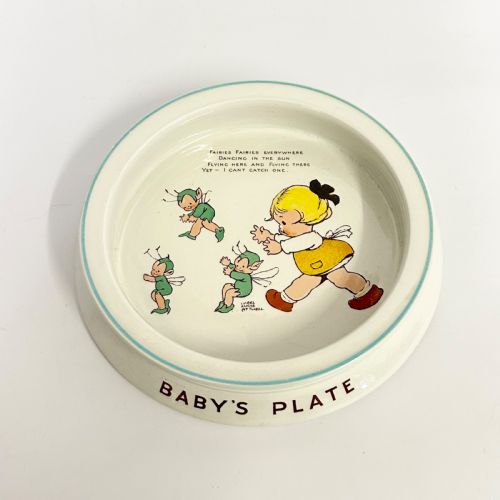 Vintage Shelley Baby’s Plate with Fairies by Mabel Lucie Attwell