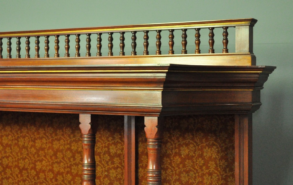 Large Antique Walnut Aesthetic Sideboard Dresser, Manner of Lambs of Manchester View XI