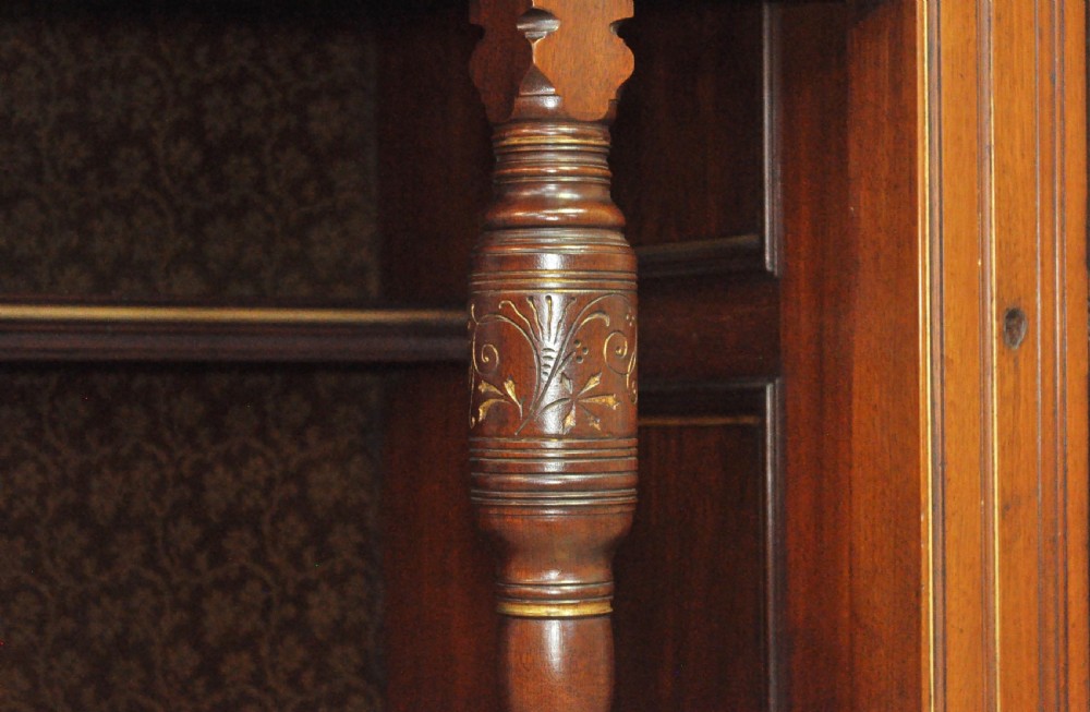 Large Antique Walnut Aesthetic Sideboard Dresser, Manner of Lambs of Manchester View XX