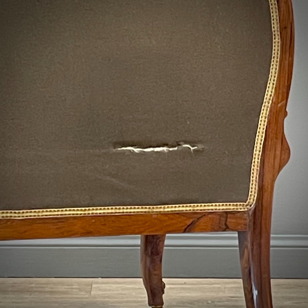 Superb High Backed Antique Victorian Carved Rosewood Upholstered Chair View XV