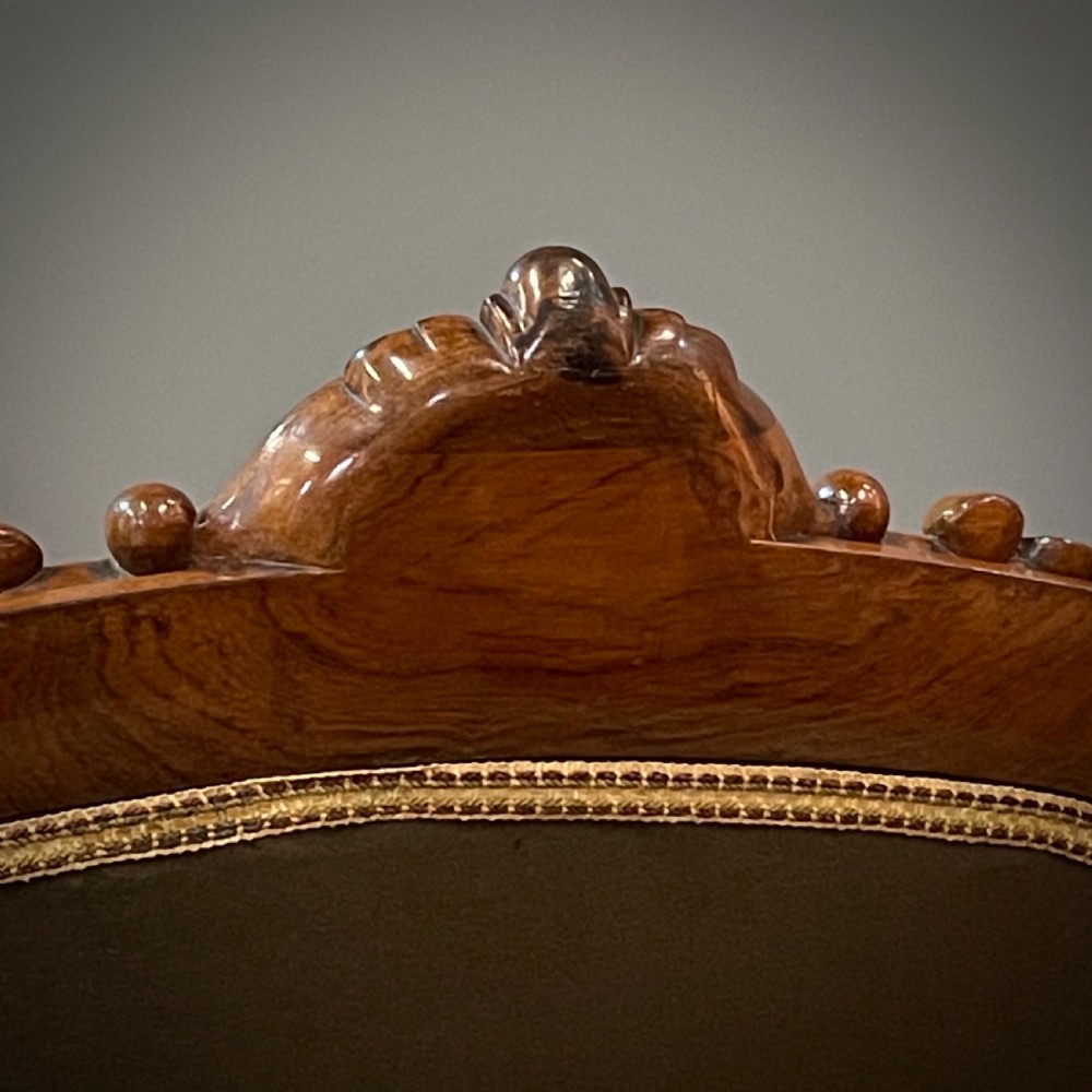 Superb High Backed Antique Victorian Carved Rosewood Upholstered Chair View XVI