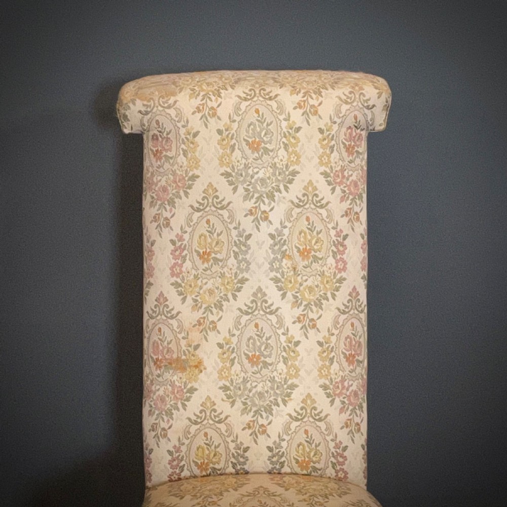 Attractive Antique Victorian Prie Dieu Mahogany Prayer Chair For Reupholstery View III