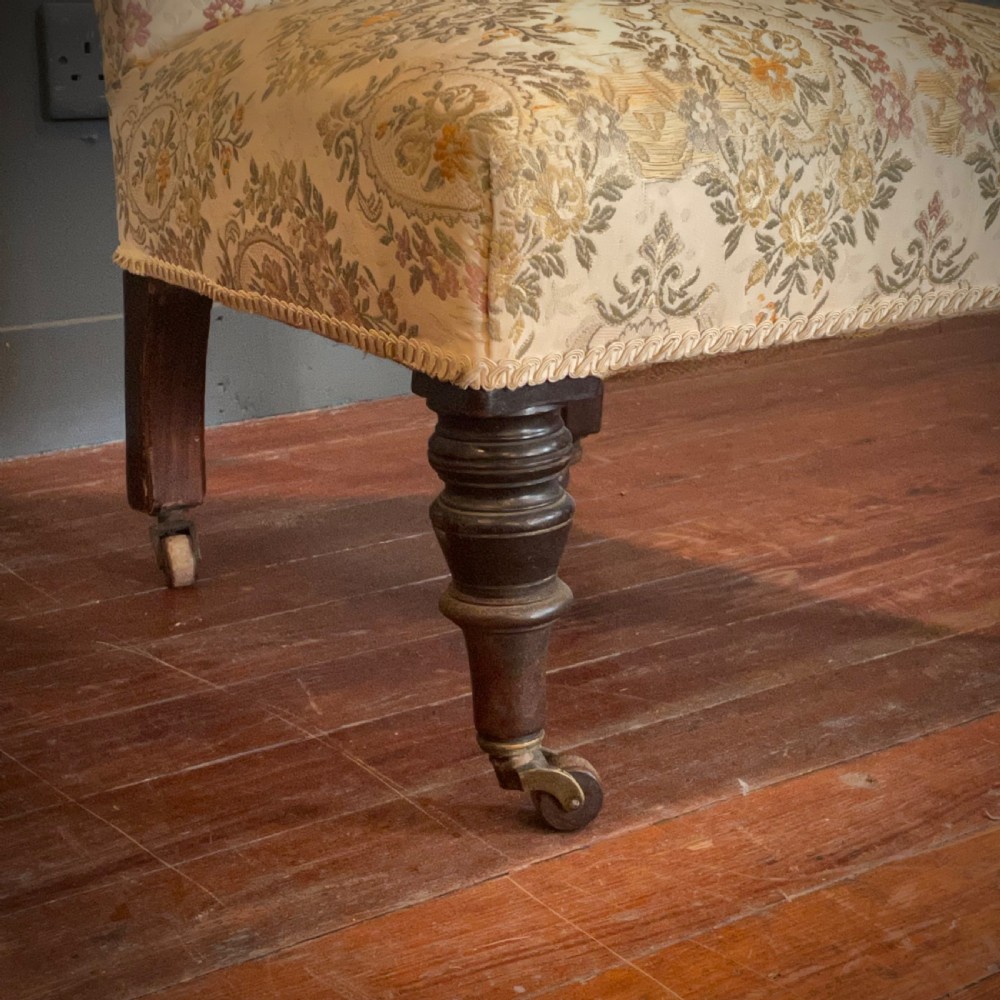 Attractive Antique Victorian Prie Dieu Mahogany Prayer Chair For Reupholstery View IV