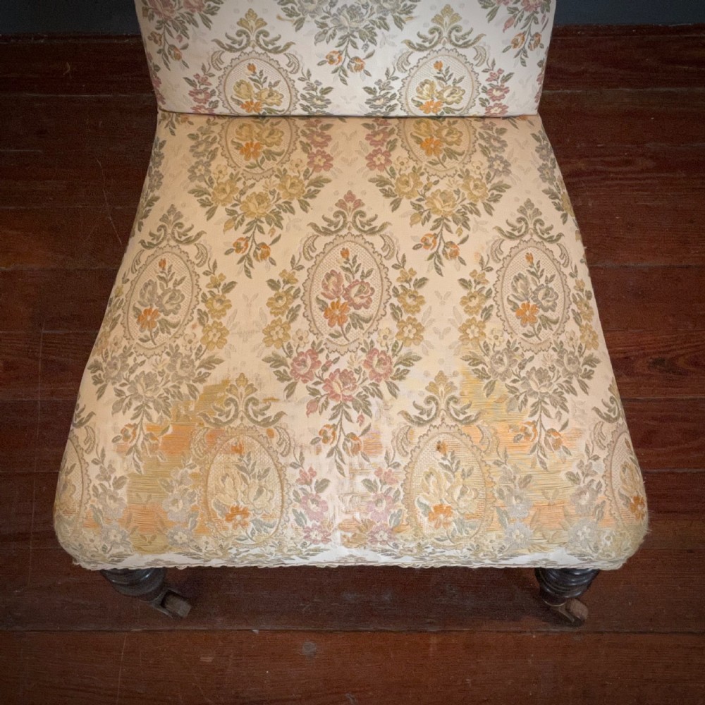 Attractive Antique Victorian Prie Dieu Mahogany Prayer Chair For Reupholstery View V