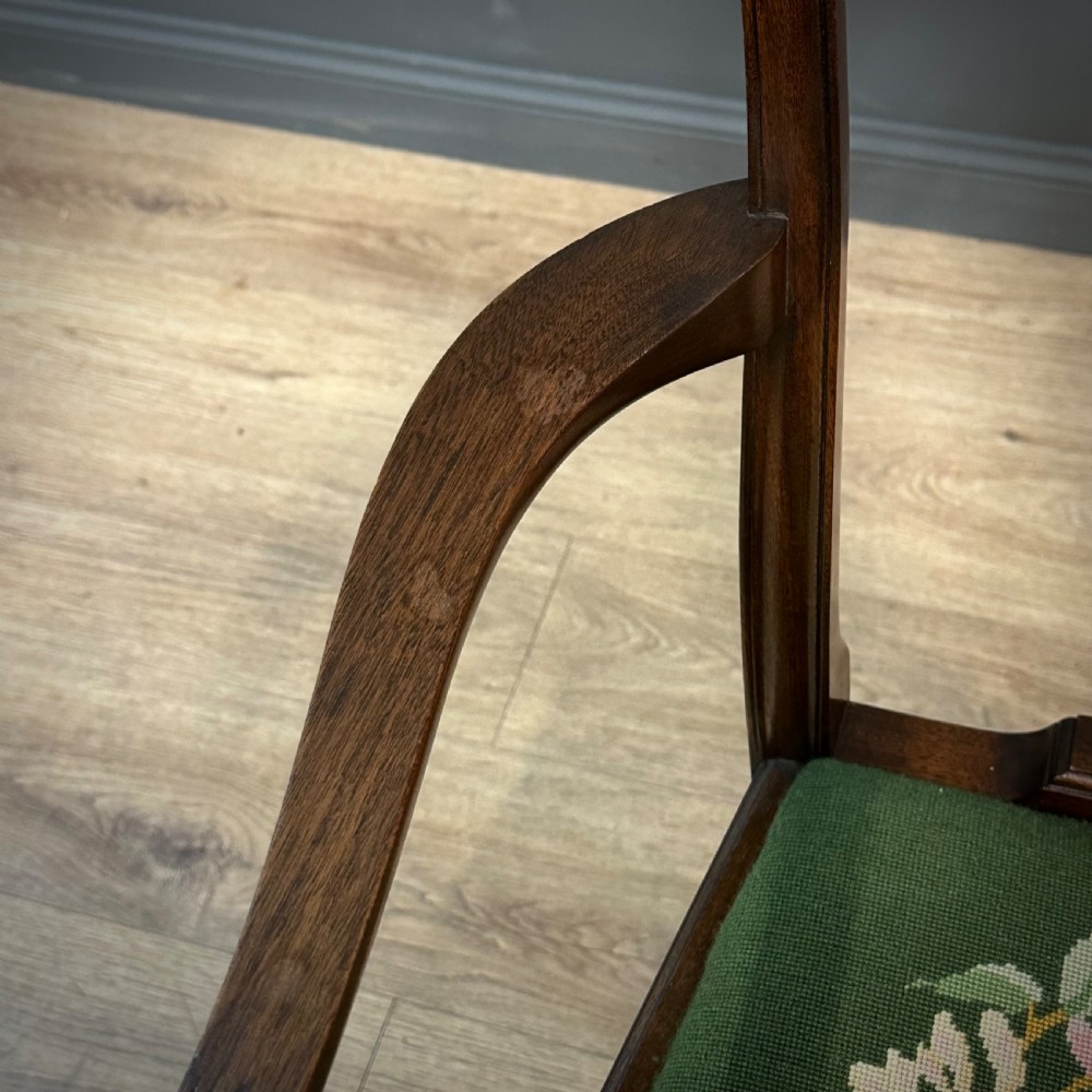 Attractive Set of Eight Antique Mahogany Dining Chairs, With Carvers View X