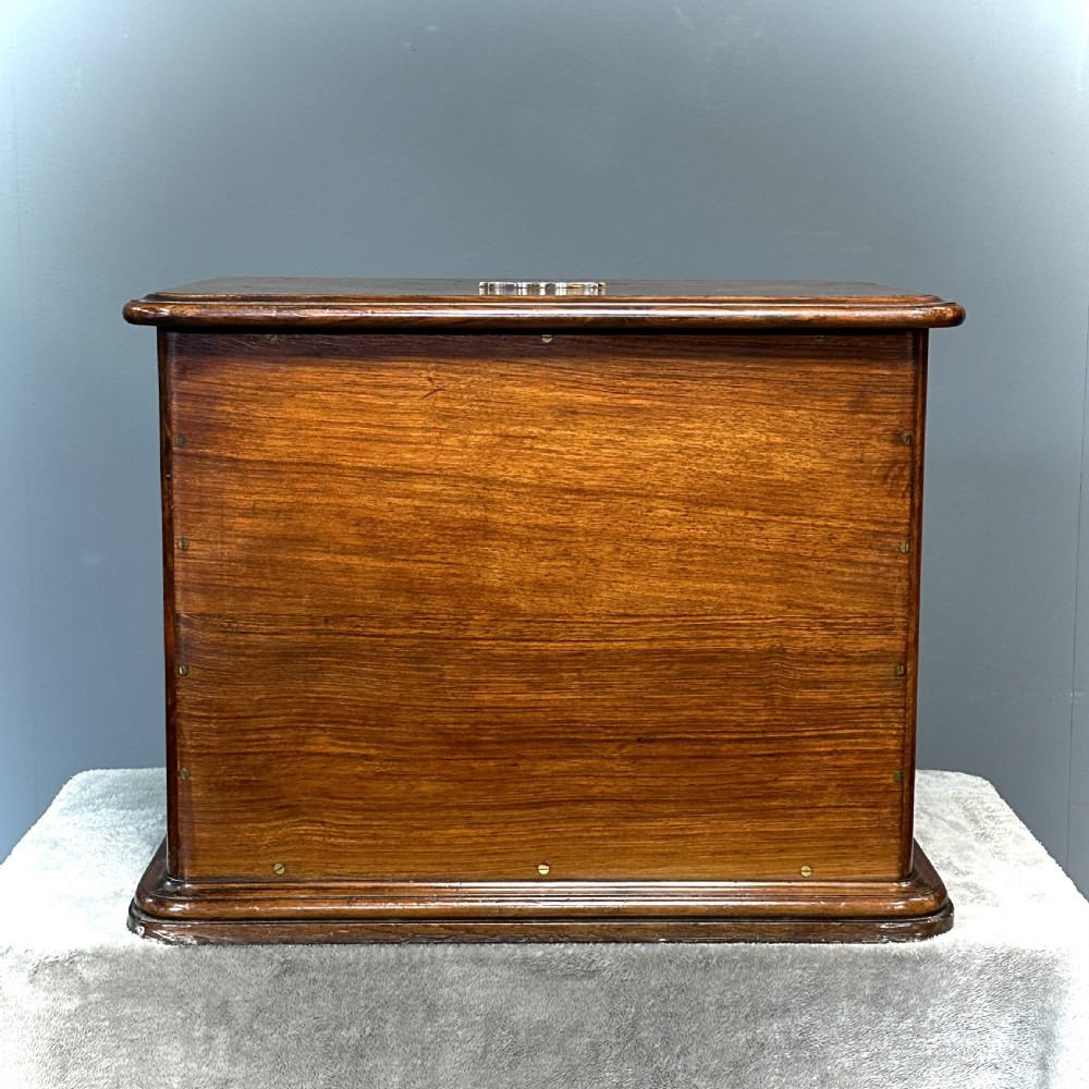 Attractive Antique Victorian Burr Walnut Cutlery Cabinet View XII