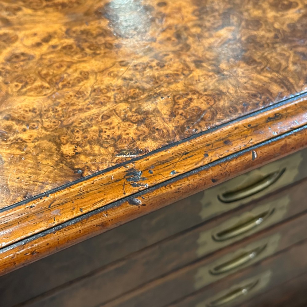 Attractive Antique Victorian Burr Walnut Cutlery Cabinet View XVII