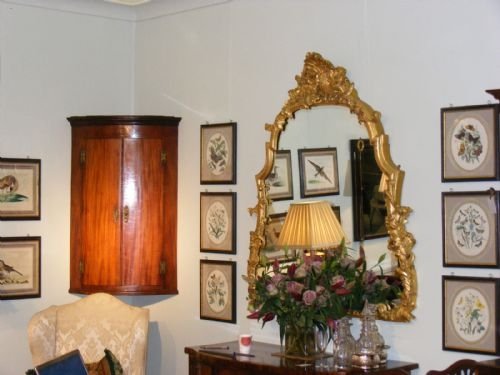 fig 2. Regency hand carved and water gilded wall mirror.