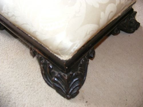 fig 1. Rare small Regency foot stool with carved legs.