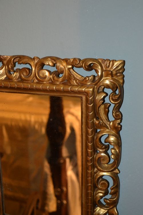 fig 3. Lovely small hand carved and water gilded 19th century decorative mirror with original mercury plate in immaculate condition.