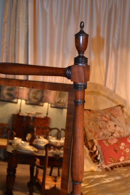 fig 2. George III sheraton mahogany cheval dressing mirror