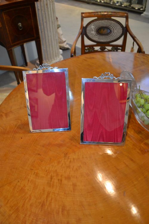 Pair of Antique Silver Picture / Photograph Frames