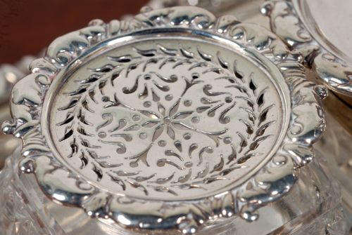 fig 2. Solid silver writing desk set. London Dated 1821