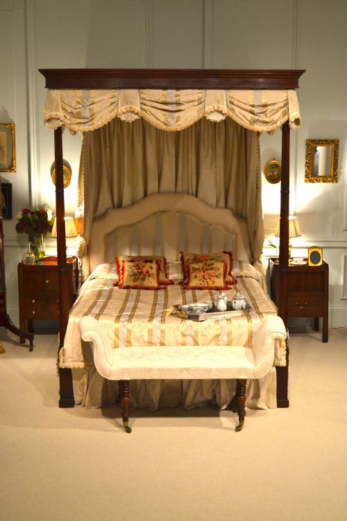 fig 3. Lovely quality early Regency mahogany four poster bed.C.1810