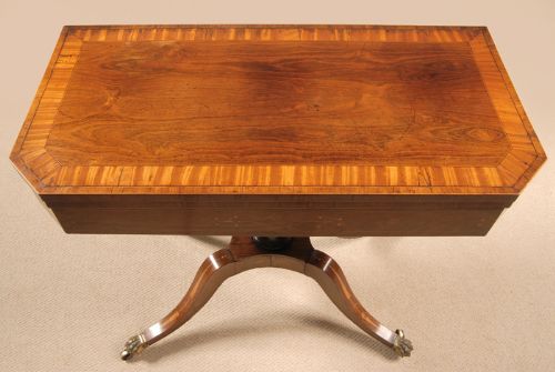 fig 1. Fine quality Sheraton pedestal card table