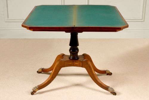 fig 2. Fine quality Sheraton pedestal card table