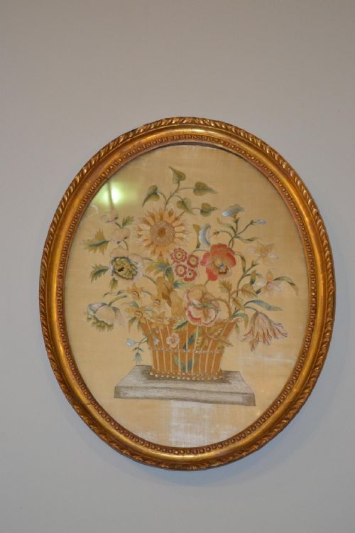 fig 1. Very good quality 18th century floral sampler