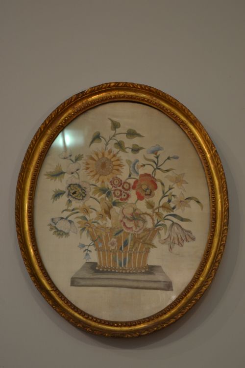 fig 2. Very good quality 18th century floral sampler