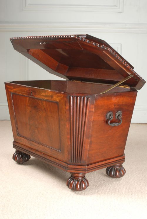 fig 2. Quality early Regency mahogany flat top wine cooler attributed to Gillows in excellent condition