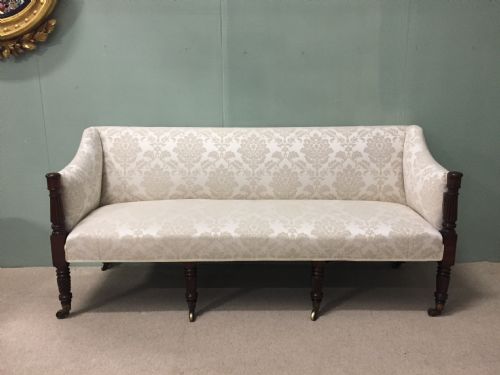 Regency Mahogany Three Seater Settee in Fabulous Condition