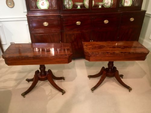 Fine Pair of Regency Card Tables