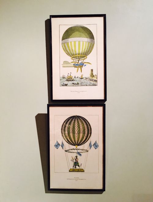 Fantastic Set of 4 Decorative Early Hot Air Balloon Prints