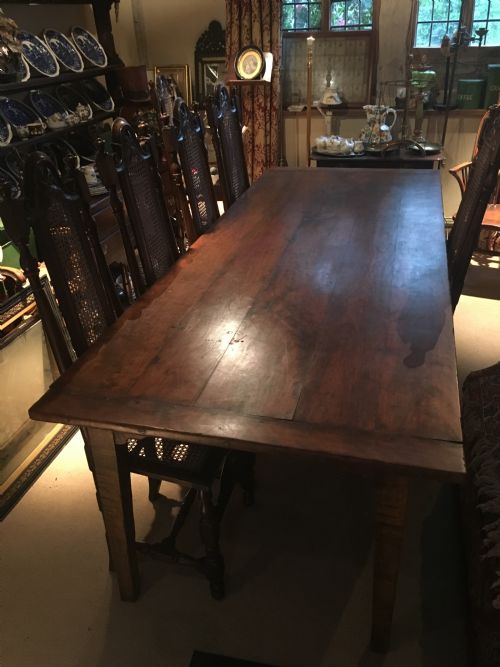 Wonderful Large Cherry Farmhouse Table to Seat 8 -10