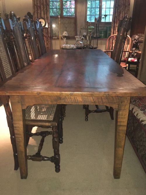 fig 1.  Wonderful Large Cherry farmhouse table to seat 8 -10