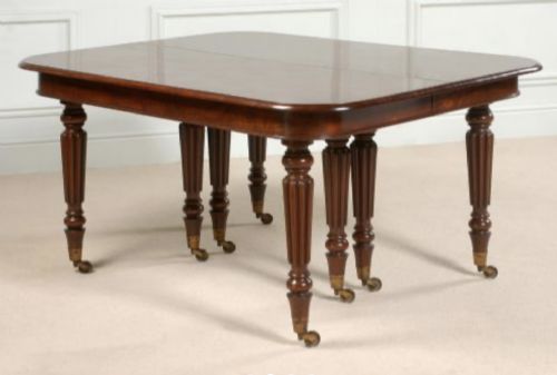 A FINE REGENCY MAHOGANY GILLOWS NARROW EXTENDING DINING TABLE 120CM WIDE - ADDITIONAL PHOTO 1