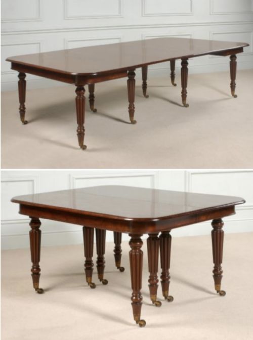 A FINE REGENCY MAHOGANY GILLOWS NARROW EXTENDING DINING TABLE 120CM WIDE - ADDITIONAL PHOTO 2