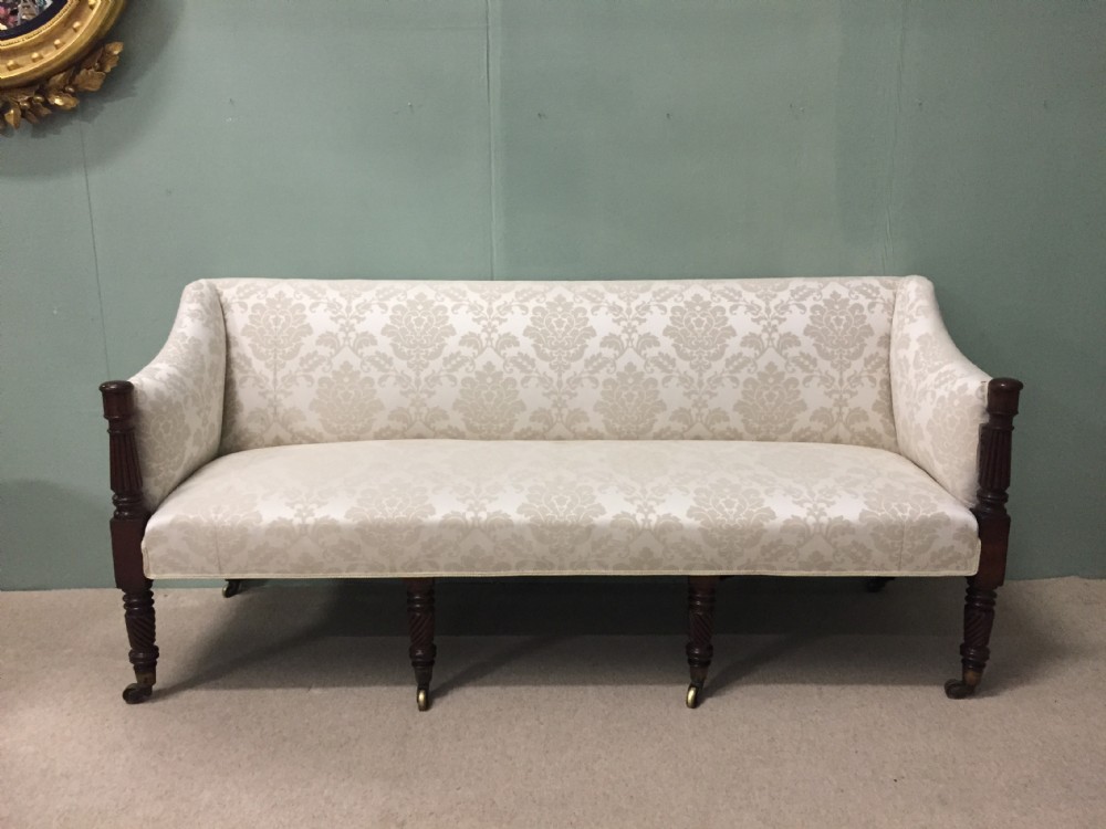 Regency mahogany three seater settee in fabulous condition