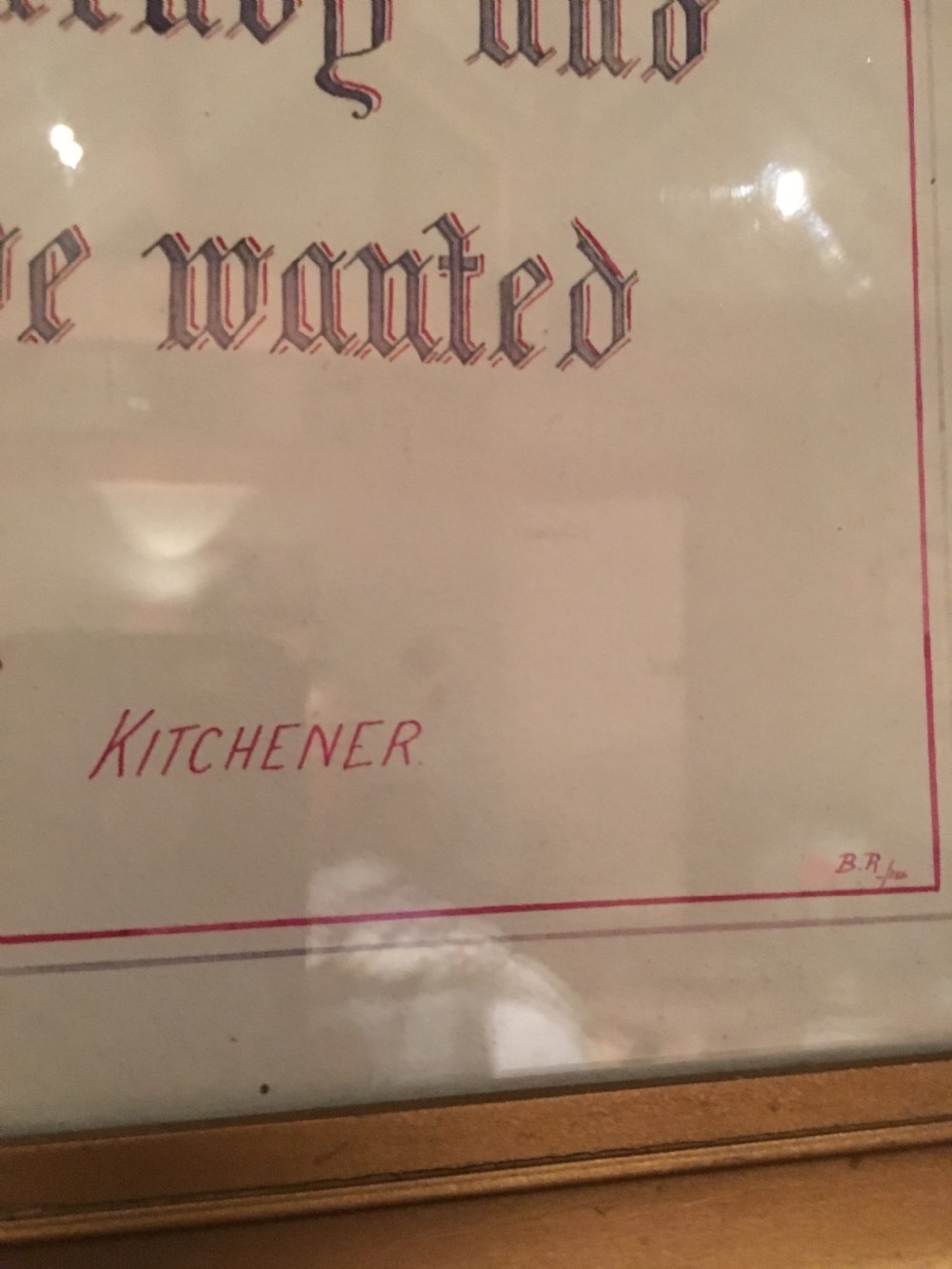 Watercolour quote by Lord Kitchener Militaria View V