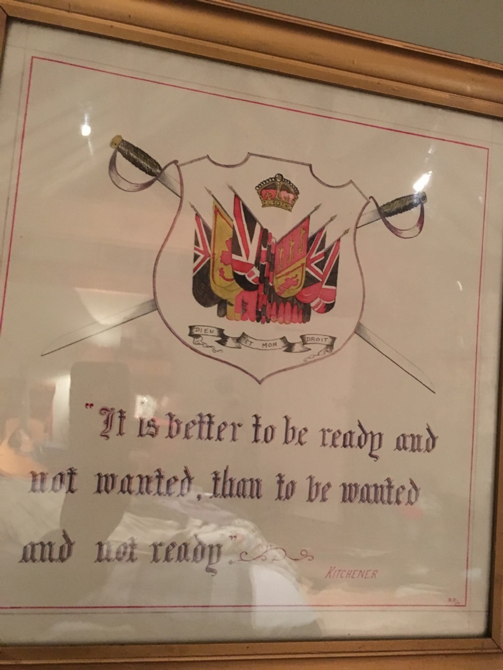 Watercolour quote by Lord Kitchener Militaria View VI