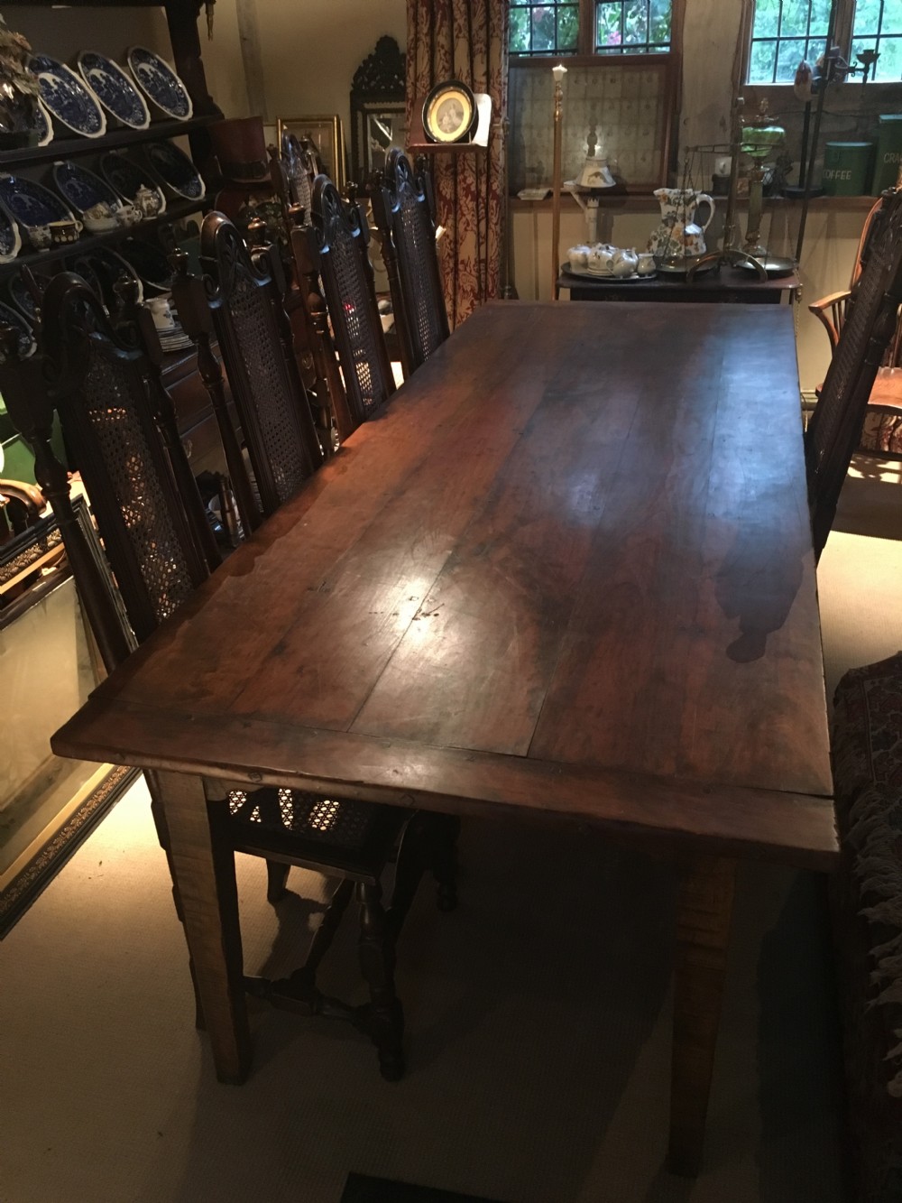  Wonderful Large Cherry farmhouse table to seat 8 -10