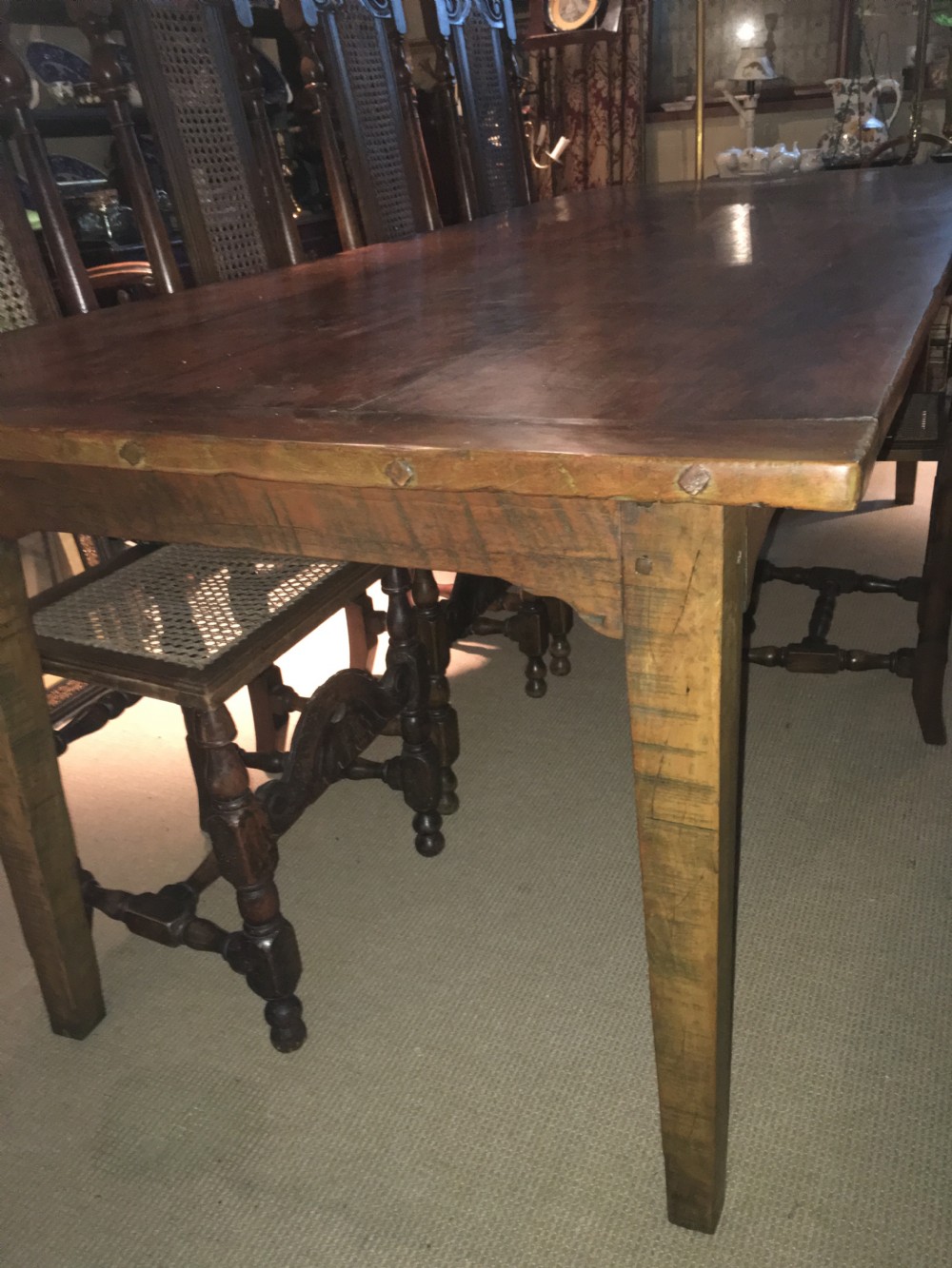  Wonderful Large Cherry farmhouse table to seat 8 -10 View III