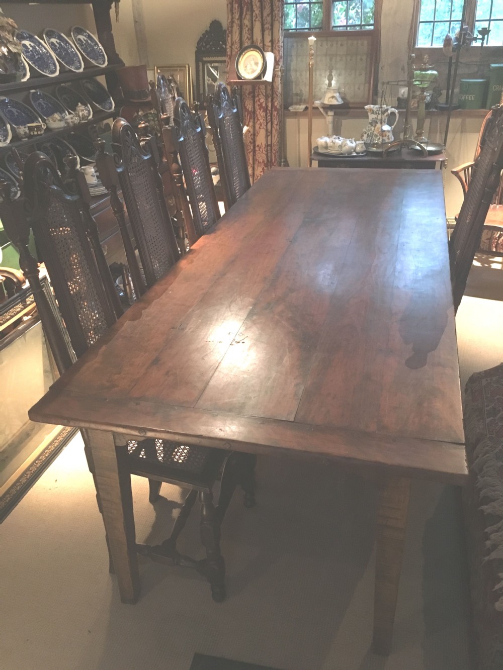  Wonderful Large Cherry farmhouse table to seat 8 -10 View IV