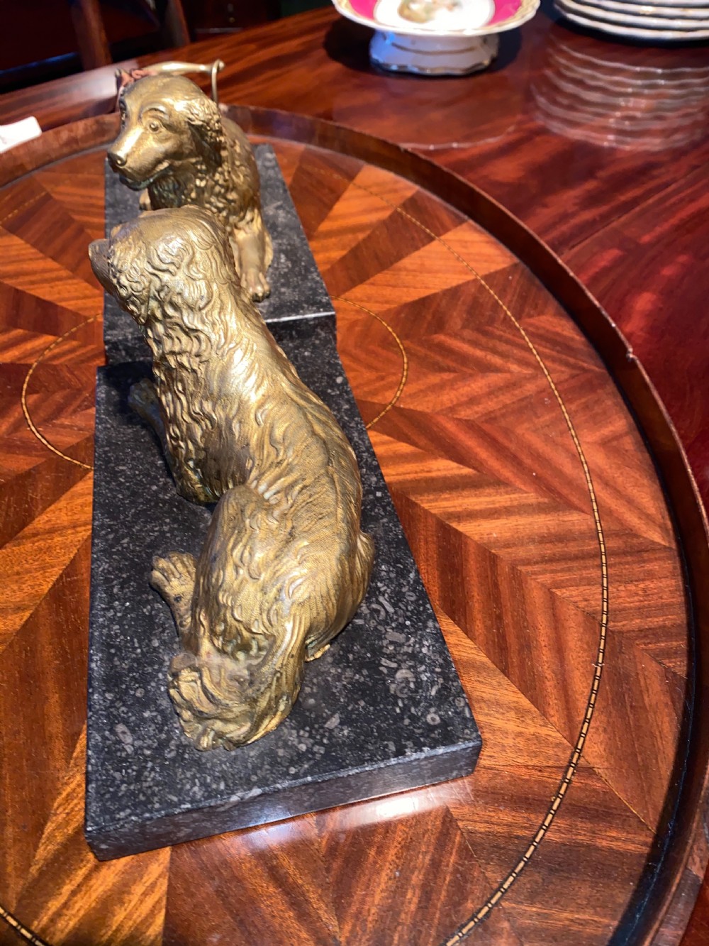 Rare pair of gilt ormolu Spaniels View IV