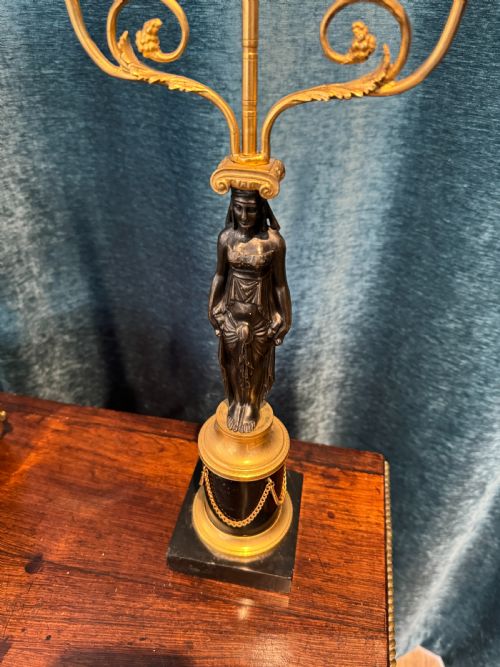 FINE REGENCY PERIOD ORMOLU PATINATED FIGURAL CANDELABRA CIRCA 181015 - ADDITIONAL PHOTO 4