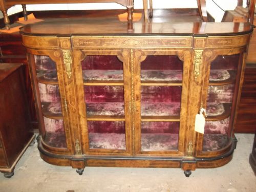 19th Century Inlaid Walnut Credenza