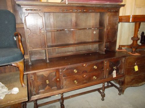 Solid Oak Early 20th Century 2 Part Dresser.