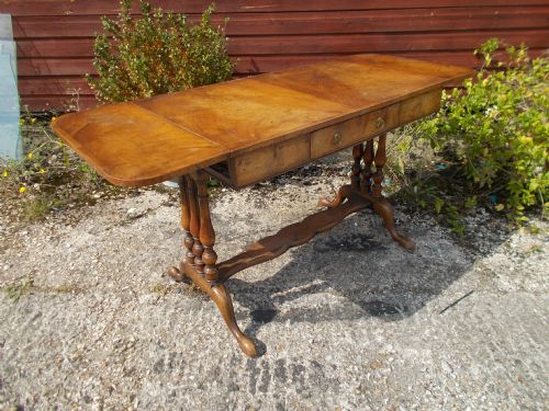 1920s Walnut Sofa Table