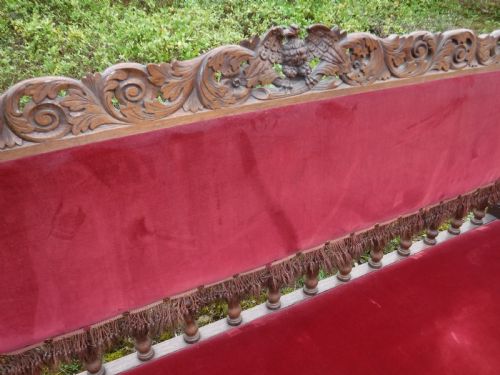 GOOD LATE 19TH CENTURY CARVED OAK HALL SEAT - ADDITIONAL PHOTO 6