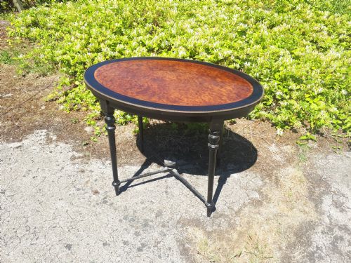 Victorian Ebonised and Amboyna Centre Table