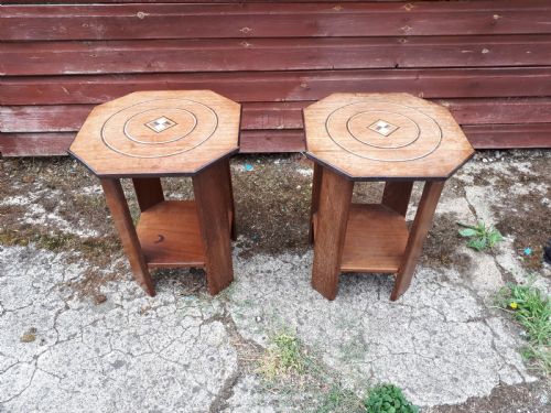 Pair of Art Deco Inlaid Occasional Tables