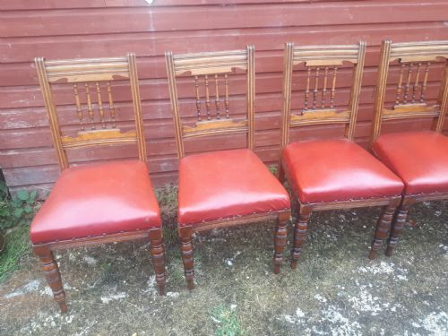 Set of 6 Late 19th Century Oak Dining Chairs