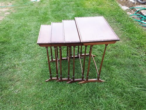 Nest of 4 Edwardian Mahogany Occasional Tables
