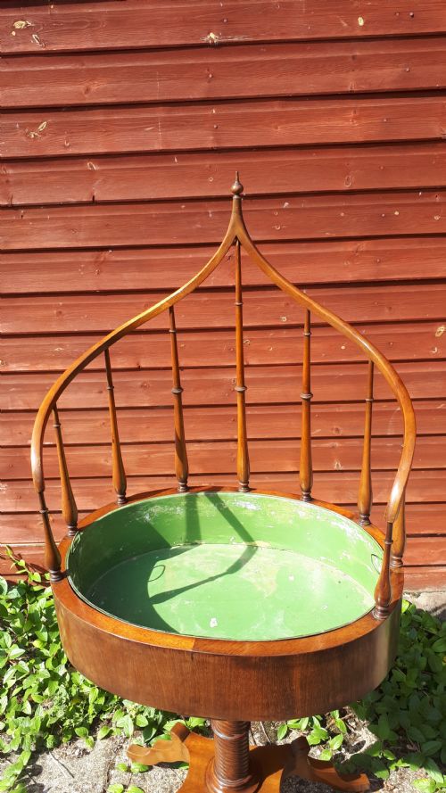 Large Early 20th Century Mahogany Jardinere Plant Stand.