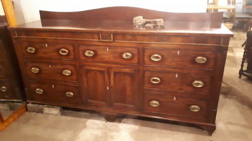 Large Early 19th Century Inlaid Mahogany Dresser Base